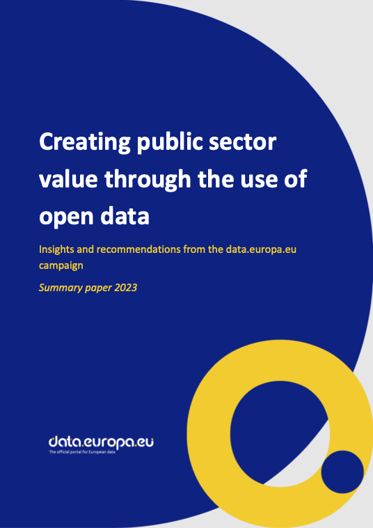 Creating public sector value through the use of open data