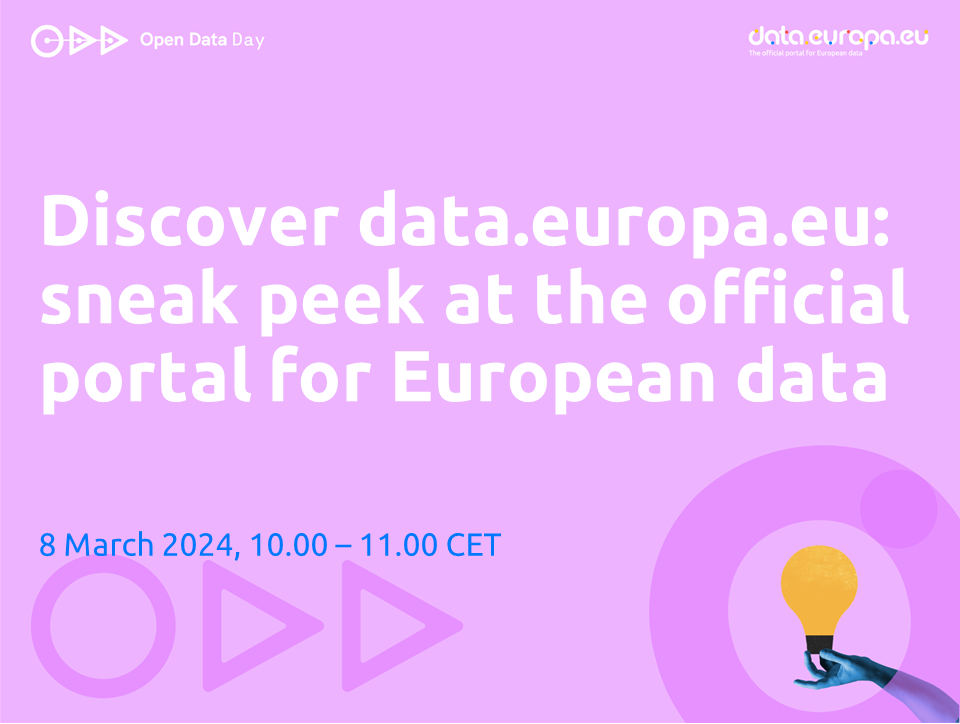 Discover data.europa.eu: sneak peek at the official portal for European data