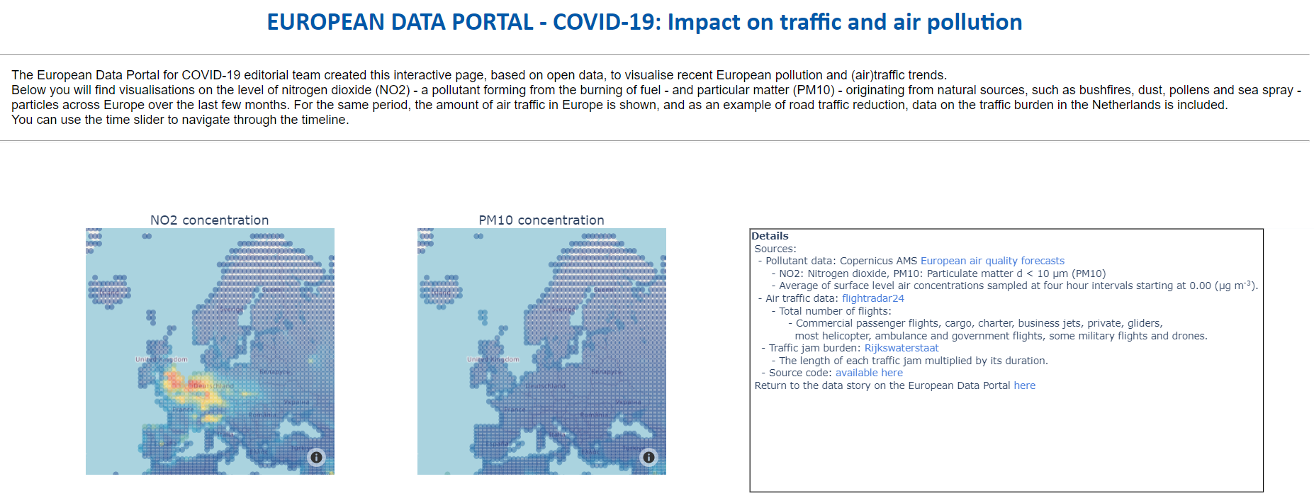 EDP for COVID-19 visualisation